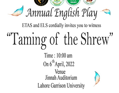 Taming of the Shrew Invitation Card
