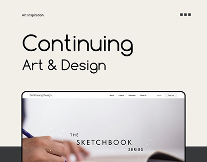 CONTINUING ART & DESIGN Website UI Design
