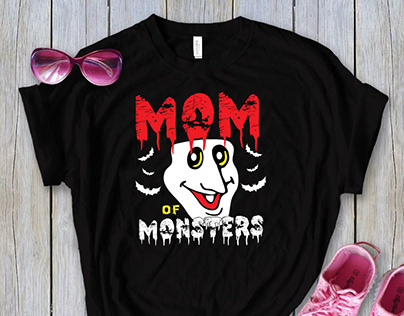 Mom Of Monsters T-Shirt Design