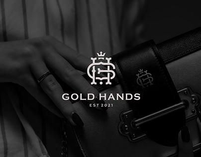 Gold Hands , Elegant logo and brand design.