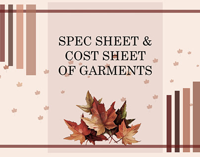 SPEC SHEET AND COST SHEET