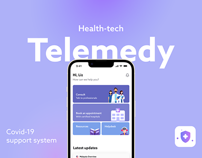 TELEMEDY: m-Health Telemedicine UI/UX App Design