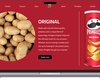 Hero section page-Pringles Chips company website
