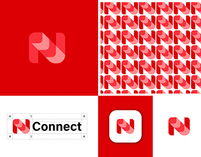 N Connect Modern Logo Design
