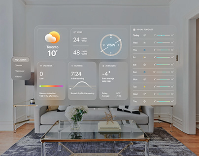 ⛈️ Vision Pro | Weather app design