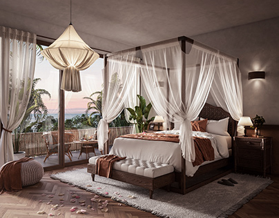 Dormitorio tropical