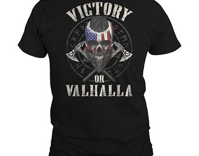 American Flag Victory Or Valhalla Viking Shirt