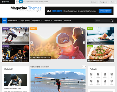 News WordPress Themes Projects | Photos, videos, logos, illustrations and  branding on Behance