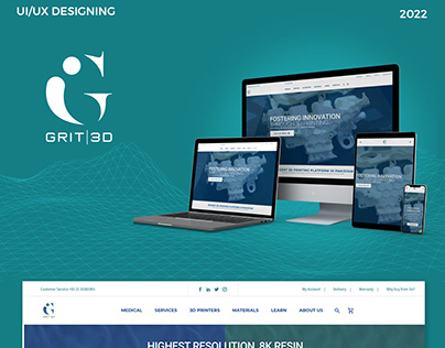 Grit3D Website Design (UI/UX)