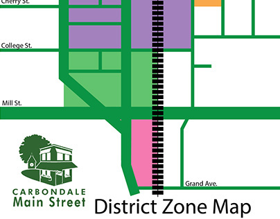 Carbondale Main Street District Zone Map