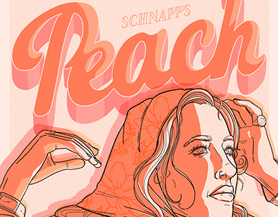 Peach Schnapps Label Design