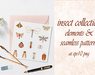 Insect icon collection