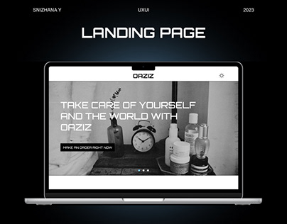 OAZIZ Skincare Landing page