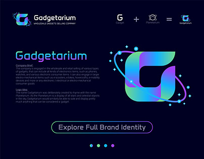 Gadgetarium logo Dresign and full brand identity