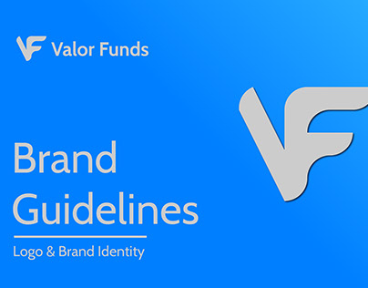 Valor Funds logo design with brand style guides book
