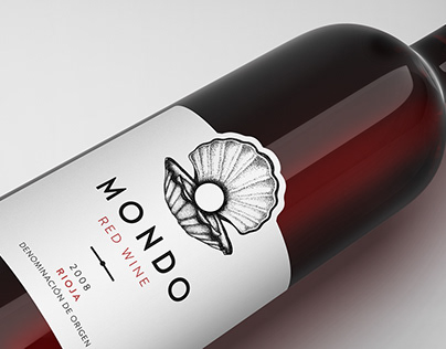 MONDO - Etiqueta para vino.