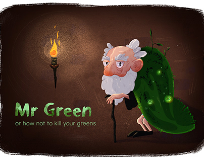 Mr Green. Brand characther for houseplant shop