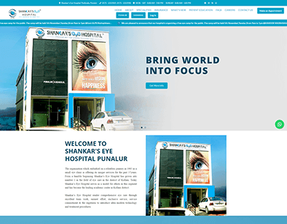 Website for Shankars Eye Hospital