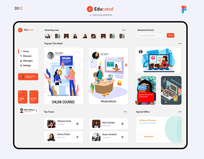 livestreaming webdesign|educational|dashboard|educated