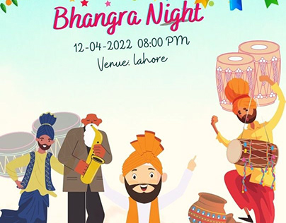 Bhangra night poster design