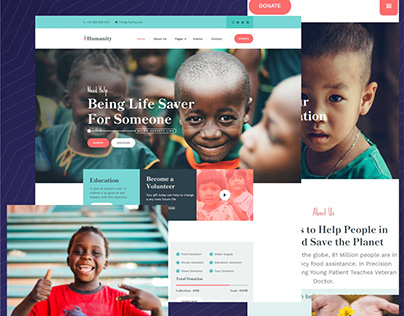 Charity Website Webflow Template Design Portfolio