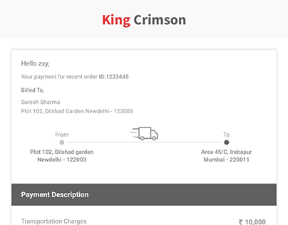 King Crimson- Invoice Design