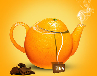 Orange Tea Pot