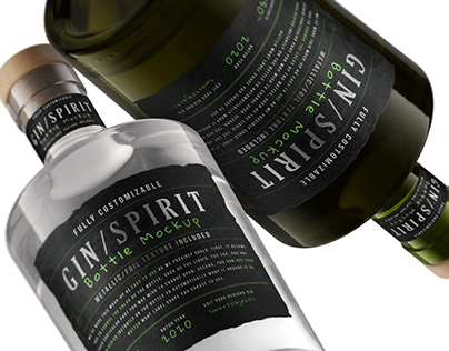 Gin/Spirit Bottle Mockup