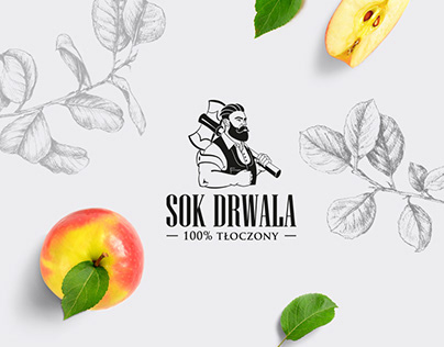 SOK DRWALA projekt logo, projekt etykiety