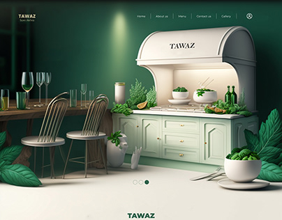 TAWAZ Restaurant Landing Page Design. Website UI design