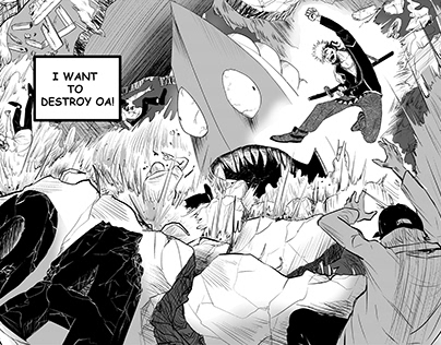 Action Manga Scene - Double Page Spread