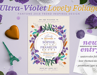 Ultra-Violet Lovely Foliage Invite III