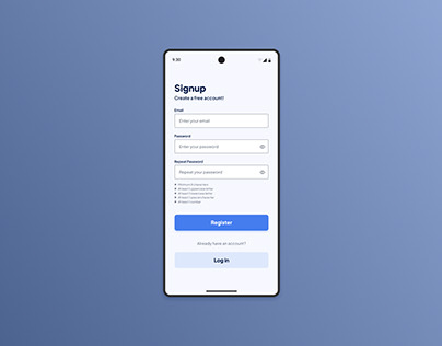 Daily Ui Challenge #4 - Simple registration screen