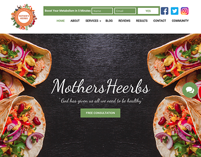 Mothers Herbs Website Designed In WordPress