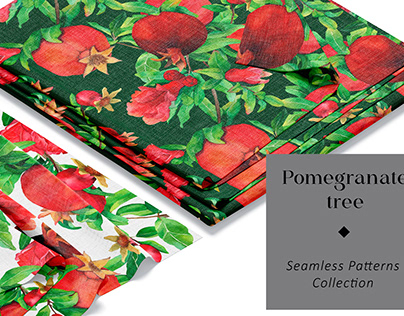 Pomegranate Tree - watercolor patterns collection