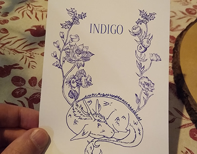 Indigo Geboortekartje (birth announcement card)