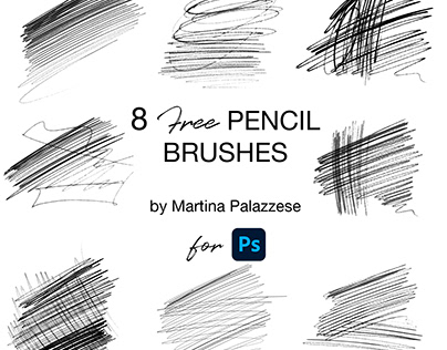 8 Pencil brushes | Photoshop | free download Behance