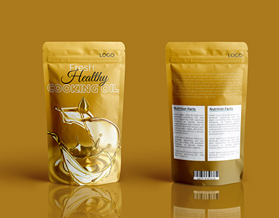fresh healthy cooking oil for pouch design