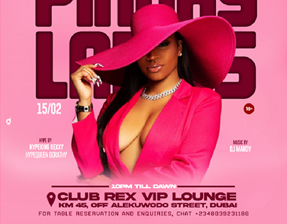pinky ladies club flyer