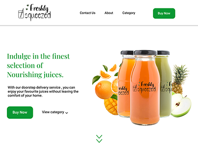Single CTA Landing Page for Fictitious Juice Company