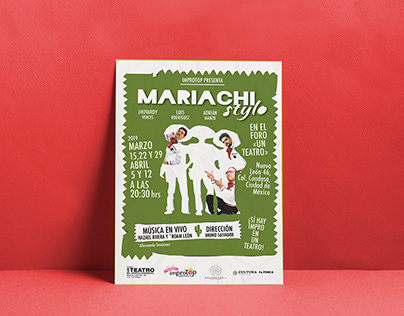 Poster design "Mariachi Stylo" improv show
