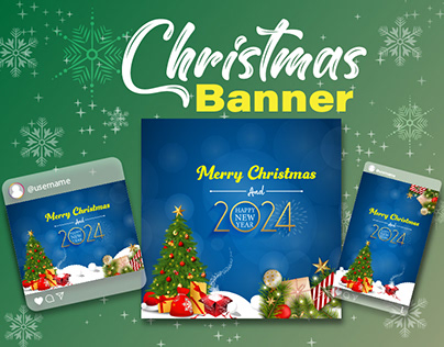 Christmas Flyer and New Year Banner Template