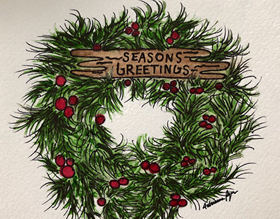 Seasons Greetings Wreath