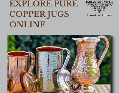 Explore Pure Copper Jugs Online- Indian Art Villa