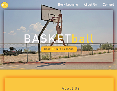 AdobeXD UI Website Design; Basketball Lessons