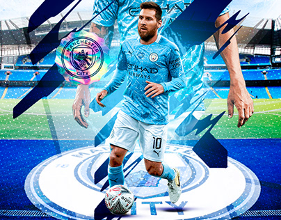 Poster Messi x Manchester City