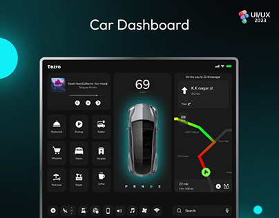 Car Dashboard UI Design