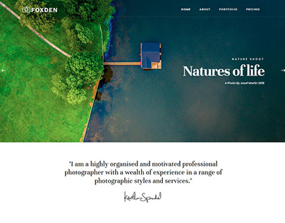 Foxden | Photography web template | Web Design