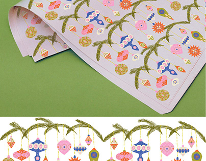 New year pattern for wrapping paper
