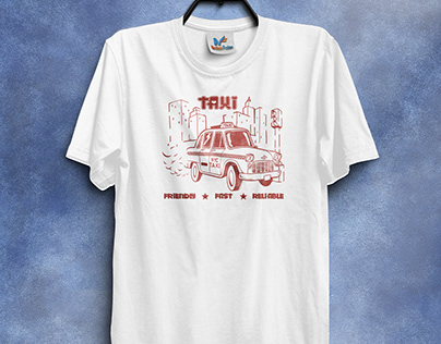 Taxi-Friendly Drive Typography Custom T-shirt Design